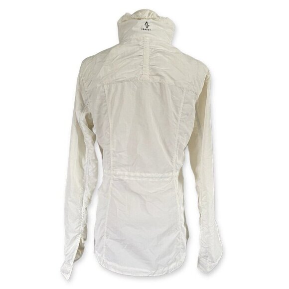 Eddie Bauer Womens First Ascent Travex Nylon Jacket Size XS Full Zip White Logo - Picture 2 of 16